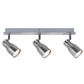 Projecteur 3 sources Meli - Nickel satiné - Max. 3 x 10W - GU10 - 230V - Sans sources - Dimmable