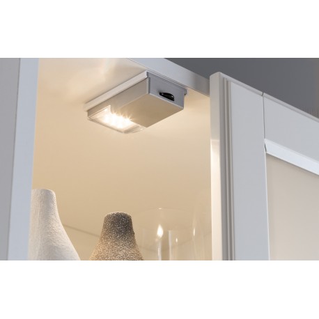 Lumière d'ameublement Snap Led avec roulette de variations Paulmann - Argent - Piles - 2700K - Dimmable