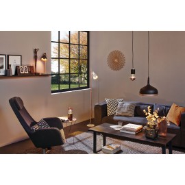 Suspension NEORDIC EMBLA - E27 - 20W - Noir/cuivre dépoli - Métal - Dimmable - Sans ampoule