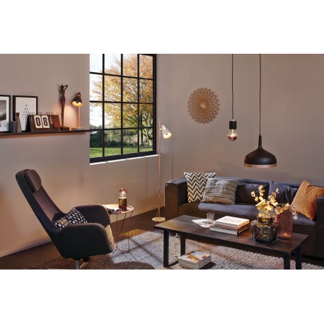 Suspension NEORDIC EMBLA - E27 - 20W - Noir/cuivre dépoli - Métal - Dimmable - Sans ampoule