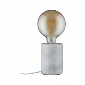 Lampe à poser NEORDIC SOA - 20W - E27 - 230V - Blanc - Marbre - Dimmable - Sans ampoule - Avec connecteur de câble