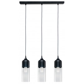Suspension 3 sources NEORDIC VANJA - 3 x 20W - E27 - 230V - Gris - Métal - Dimmable - Sans ampoule