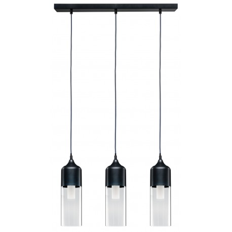 Suspension 3 sources NEORDIC VANJA - 3 x 20W - E27 - 230V - Gris - Métal - Dimmable - Sans ampoule