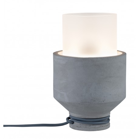 Lampe à poser NEORDIC HELIN - 20W - E27 - 230V - Verre - béton - Dimmable - Sans ampoule - Fait main