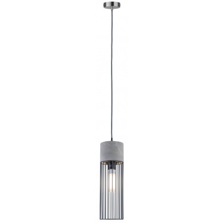 Suspension NEORDIC HENJA - 20W - E27 - 230V - Acier brossé - béton - Dimmable - Sans ampoule - Fait main