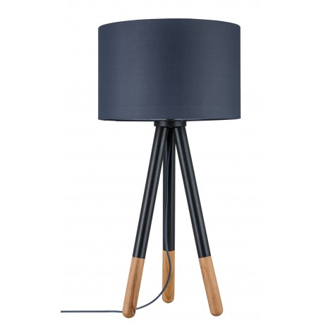 Lampe à poser NEORDIC RURIK - 20W - E27 - 230V - Gris - Bois/métal - Dimmable - Sans ampoule