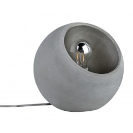 Lampe à poser NEORDIC INGRAM - 20W - E27 - 230V - Gris - béton - Dimmable - Sans ampoule - Fait main