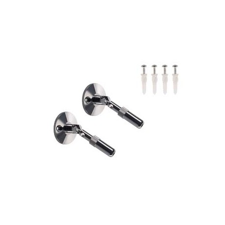 Tendeurs moyens pour câble tendu T.B.T - Chrome - 2 pièces - Fixations murales incluses