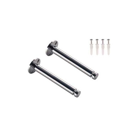 Renvois plafond pour câble tendu T.B.T - Chrome - 2 pièces