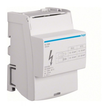 Répartiteur tétrapolaire - 4P - 100A - 440V - 50/60 Hz 