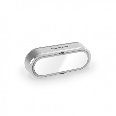 Bouton poussoir sans fil - Porte étiquette et LED de confirmation inclus - Gris