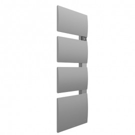 Radiateur sèche-serviettes Symphonik avec système d'enceintes Cabasse® intégré - Mât à droite - Gris ardoise/Chêne