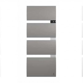 Radiateur sèche-serviettes Symphonik avec système d'enceintes Cabasse® intégré - Mât à droite - Gris ardoise/Alu