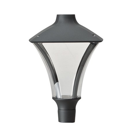 Tête de lanterne LED Morphis  pour mât standard - Non dimmable - 3000K - 24W - Noir