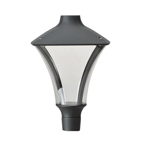Tête de lanterne LED Morphis pour mât standard - Non dimmable - 3000K - 24W - Noir