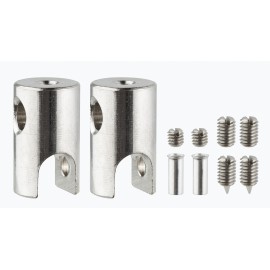 Sabot ou fixation d'alimentation pour système de câbles suspendus halogène 12V - 150W - Chrome