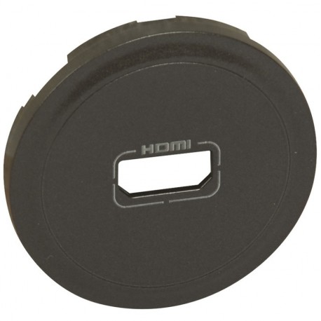 Enjoliveur Céliane pour prise audio et video hdmi type A - Graphite