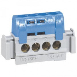 Bornier de répartition isolé IP2X - Neutre - 4x16mm²