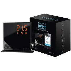 Home Thermostat Starter Kit - Programmation intelligente - Connecté - Ecran tactile - WiFi - Noir