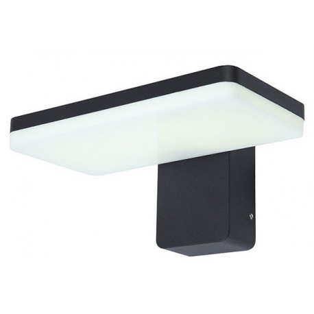 Applique murale LED COB extérieure - Gris anthracite - 12W - 3000K - IP65 - Non dimmable - Avec ampoule