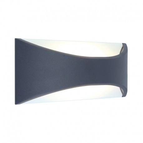 Applique murale LED COB extérieure - Gris anthracite - 6W - 3000K - IP65 - Non dimmable - Avec ampoule
