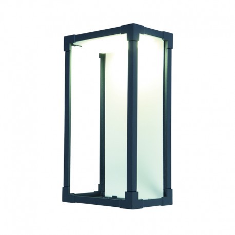 Applique murale LED COB extérieure - Gris anthracite - 9W - 3000K - IP65 - Non dimmable - Avec ampoule