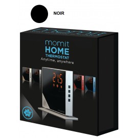 Thermostat additionel noir Momit Home - Programmation intelligente - Connecté - Ecran tactile - WiFi
