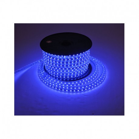 Bobine LED - 50m - 8W/M - 230V - Bleue - IP65 - Non dimmable