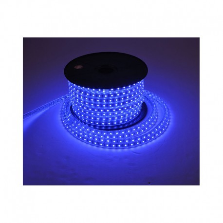 Bobine LED -  50m -  8W/M - 230V - Bleue - IP65 - Non dimmable 