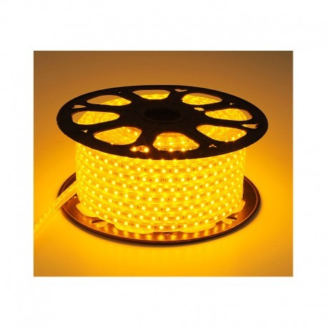 Bobine LED - 50m - 8W/M - 230V - Jaune - IP65 - Non dimmable