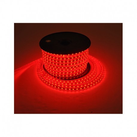 Bobine LED - 50m - 8W/M - 230V - Rouge - IP65 - Non dimmable