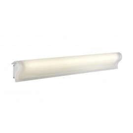 Réglette LED murale blanche ONDE pour salle d'eau - 13W - 4000K - IP44 - Non dimmable - Avec ampoule