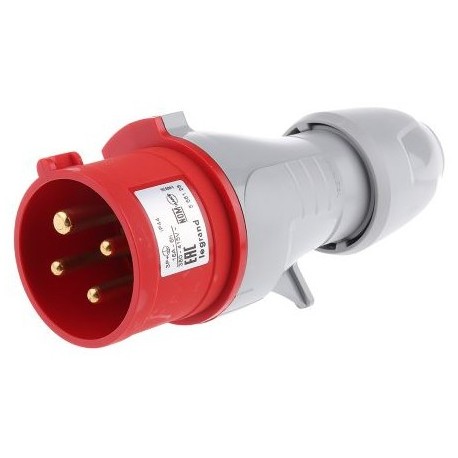 Fiche mobile mâle droite P17 - 380/415 V - 16A - 3P+T - IP 44