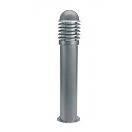 Borne CALEO 1 Haute Aluminium Gris - E27 - 100W - Ampoule non fournie