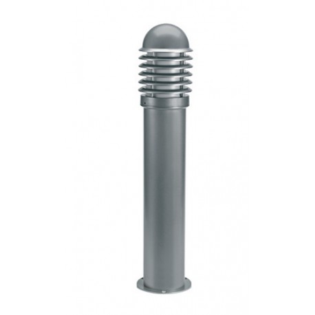 Borne CALEO 1 Haute Aluminium Gris - E27 - 100W - Ampoule non fournie