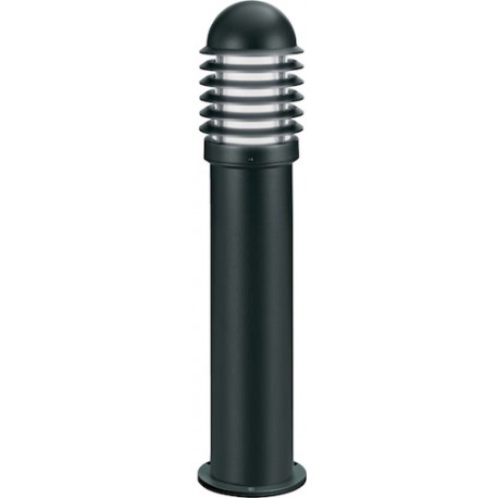 Borne CALEO 1 Haute Aluminium Noir - E27 - 100W - Ampoule non fournie