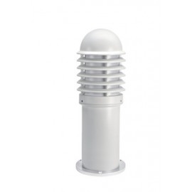 Borne CALEO 1 Basse Aluminium Blanc - E27 - 100W - Ampoule non fournie