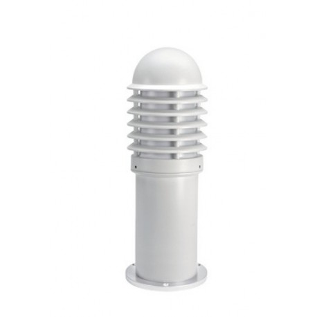 Borne CALEO 1 Basse Aluminium Blanc - E27 - 100W - Ampoule non fournie