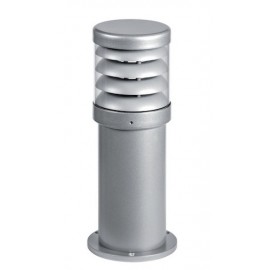 Borne POLO Basse Aluminium Gris - E27 - 70W - Ampoule non fournie