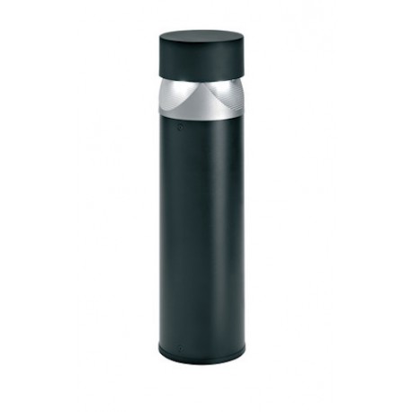 Borne TURKS LED Haute Aluminium Noir - 3,6W - 3000K - Ampoule fournie