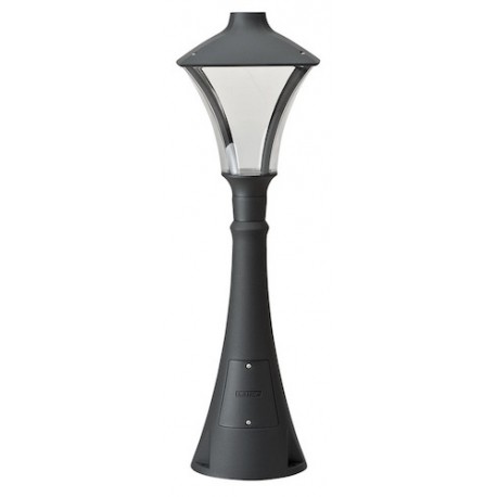Borne MORPHIS Aluminium Graphite - 24W - 3000K - Ampoule fournie