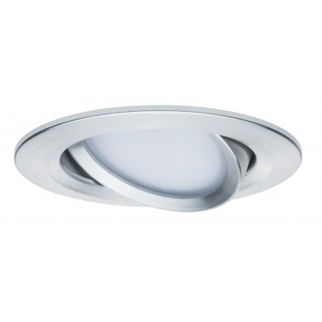 Spot encastré LED Coin Slim orientable - Alu tourné - 6.8W - 2700K - IP23 - Dimmable - Avec ampoule