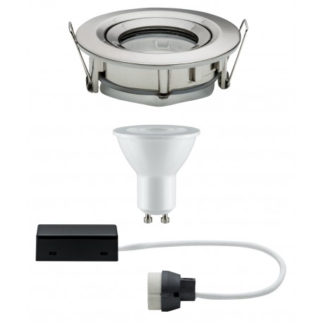 💡 Spot Encastré LED Paulmann 939.47 – 6,8W – Fer Brossé – Dimmable, 2700K