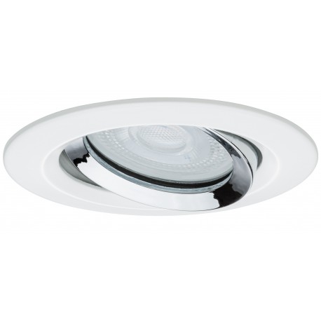 Spot encastré LED Nova orientable - Blanc/chromé - 35W - IP65 - Gradable - Sans ampoule