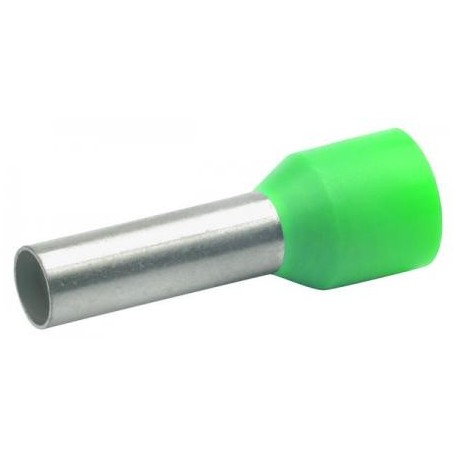 Embouts simples de câblage pré-isolés NFC - 6mm² - Vert - Sachet de 100 pièces
