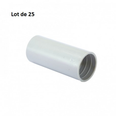 Lot de 25 manchons souples Clip'Ohm pour conduit ICTA et IRL - Ø20 mm - Gris