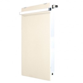 Sèche-serviettes à inertie pour chauffage central H2O - DK11- Vertical - 621W ΔT50 °C - Blanc cachemire - Barre de 51 cm