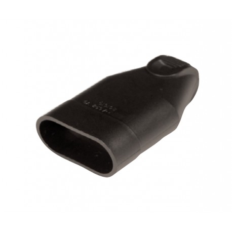 Prolongateur à sortie droite en plastique - 2P - 6A - Noir