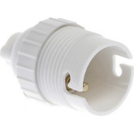 Douille classique simple bague à connexion automatique - B22- Encliquetable - Blanc