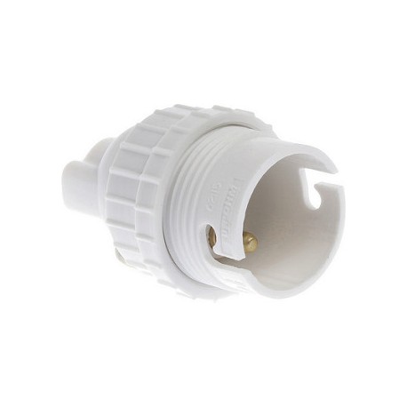 Douille classique double bague à connexion automatique - B22- Encliquetable - Blanc